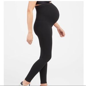 SPANX Mama Look At Me Now Seamless Black Leggings Size M